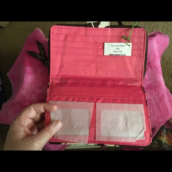 New Very Bradley Turn Lock Wallet and Check Book Cover - Picture 7 of 12